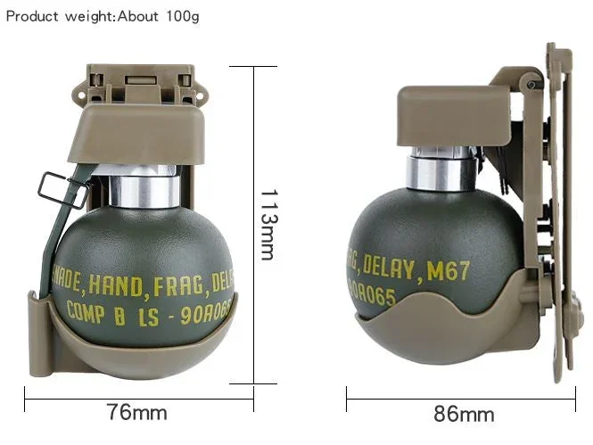 WoSporT WST M67 attrapgranat i ABS med MOLLE-lomme til vest - Bild 3