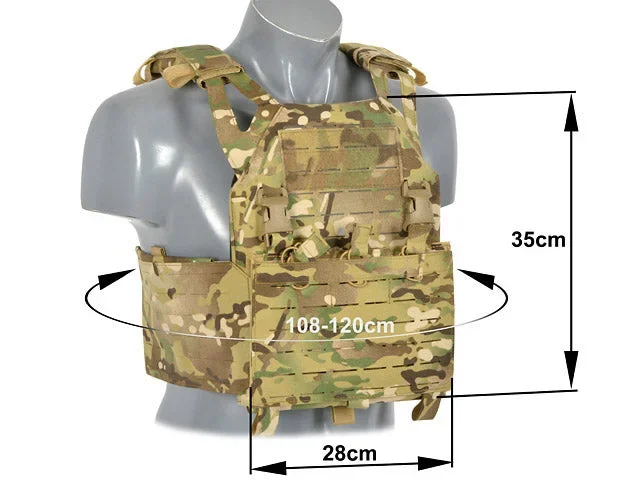 Buckle Up Operator Plate Carrier med AR15/AK-magasinlomme, laser-cut – Multicam - Bild 3