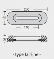 Zinkanod Fairline 200*65*32 (Hål 110mm) 1,3KG/2.87LB, R800269e - Bild 2