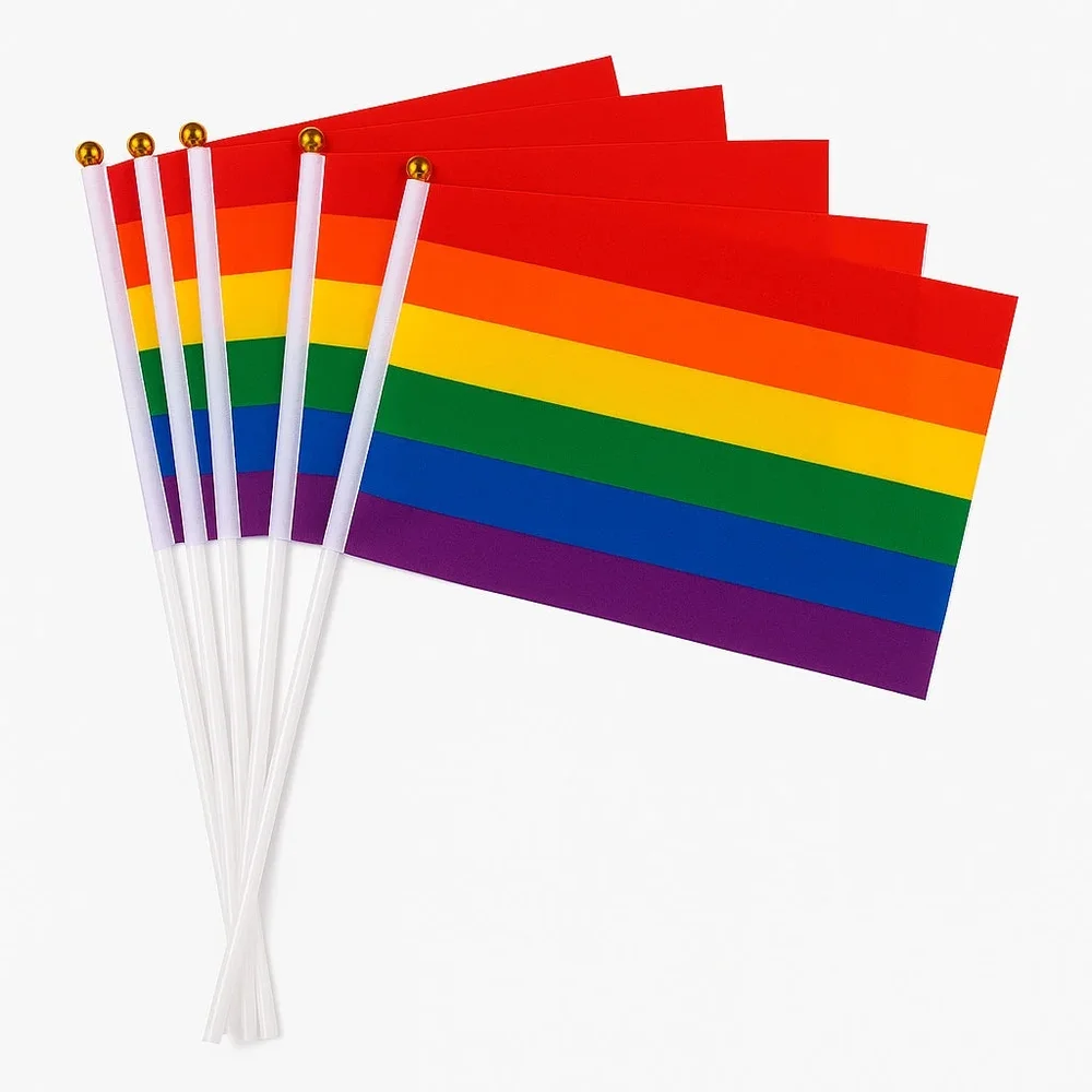 Pride handflagga – 5-pack - Bild 1