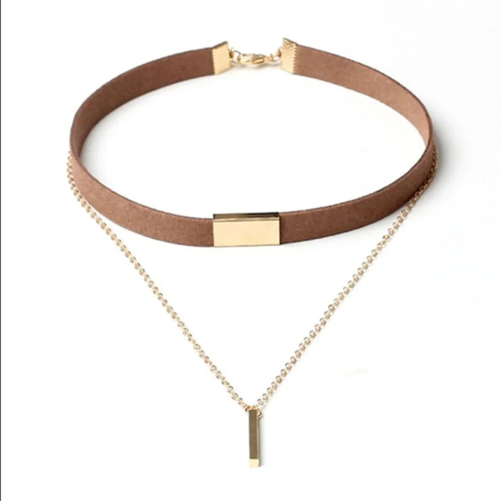 Choker Halsband med kedja och hänge - Bild 3