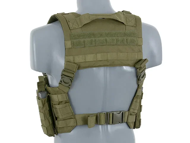 Split Front chest harness – oliven - Bild 3