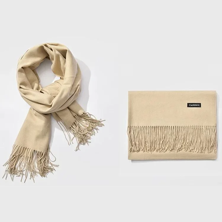 Viscose beige sjal Khaki - Bild 1