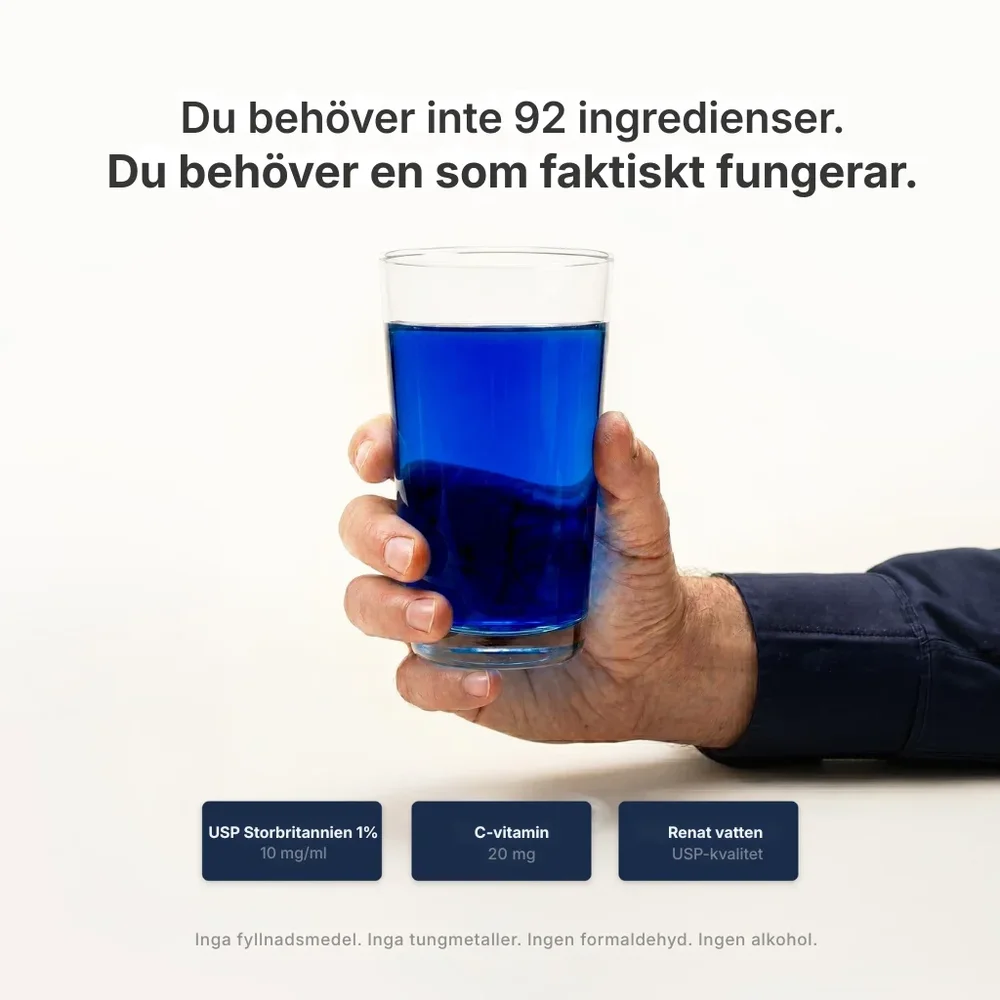 Blue Essence® | USP-kvalitet Metylenblått 1% - Du behöver inte 92 ingredienser. Du behöver en som verkligen fungerar. - Bild 2