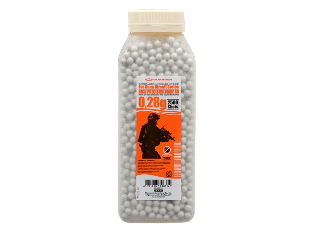 Højpræcisions BB-kugler 0,28 g – 2500 stk.