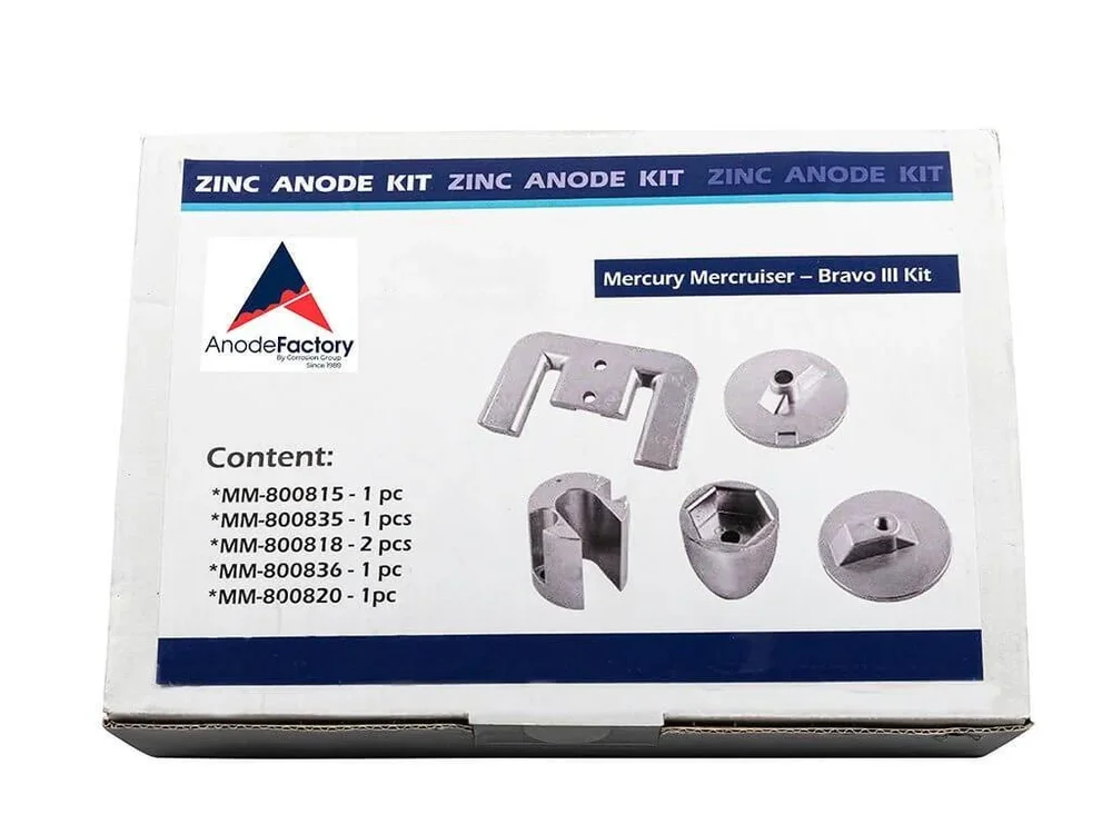 Zinkanod Mercury/Mercruiser typ Bravo III-04 kit, motor, 3KG/6,61LB, RKIBRAVOIII-04 - Bild 3