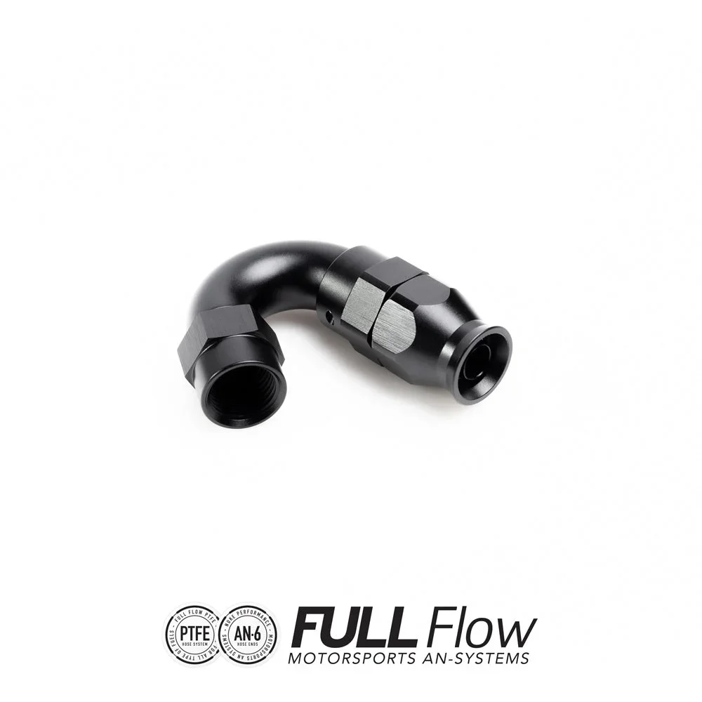 Full flow PTFE hose end fitting 150 degrees AN-6 Full flow PTFE hose end fitting 150 degrees AN-6