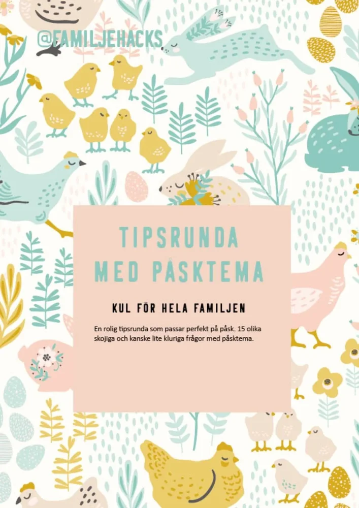 Tipsrunda med tema: Påsk Tipsrunda med tema: Påsk