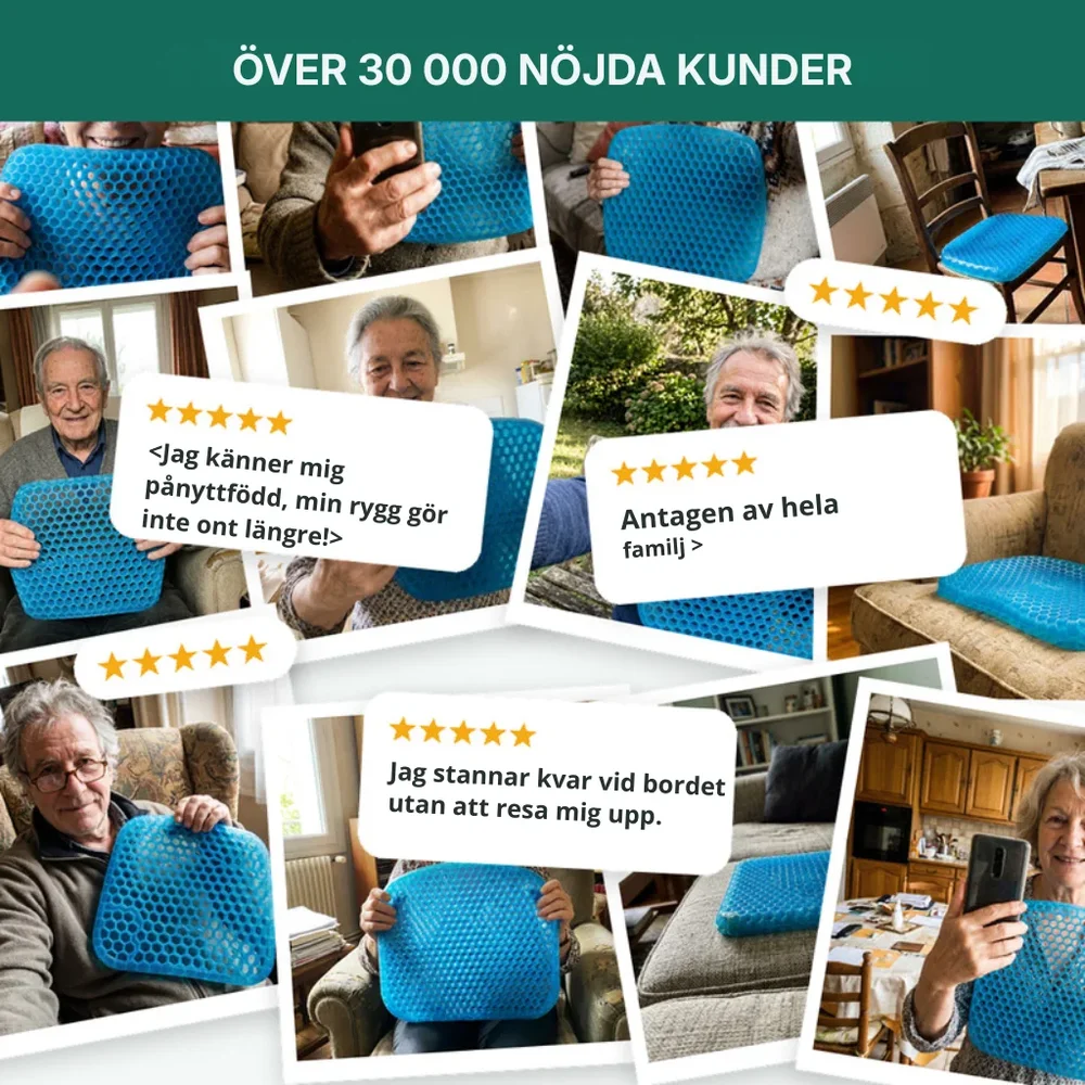 Cushora® | tryckfördelande gelkudde för svanskota, höfter och ländrygg - 40 × 35 cm - Bild 3