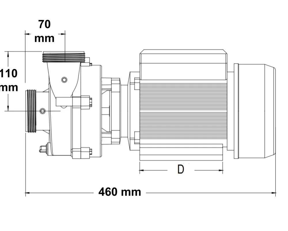 Pump Balboa Niagara 3hp 2-spd Pump (2x2) - Bild 3