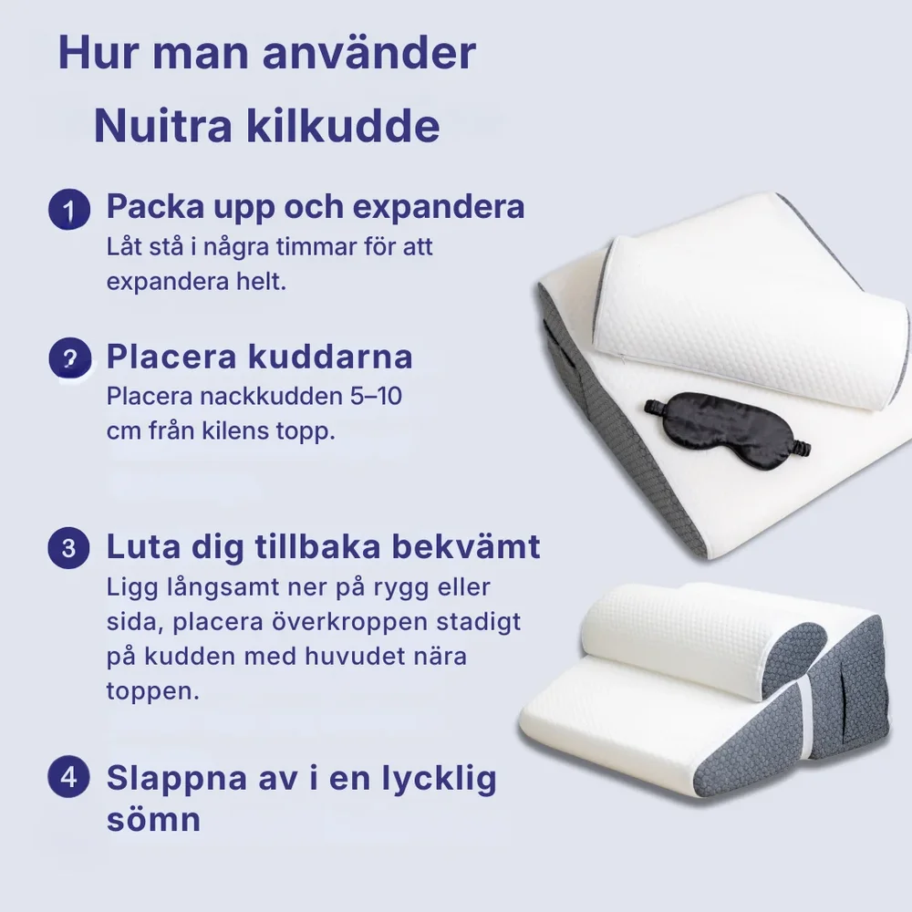 Nuitra® | Kudde mot snarkning + gratis sömnmask - Bild 2