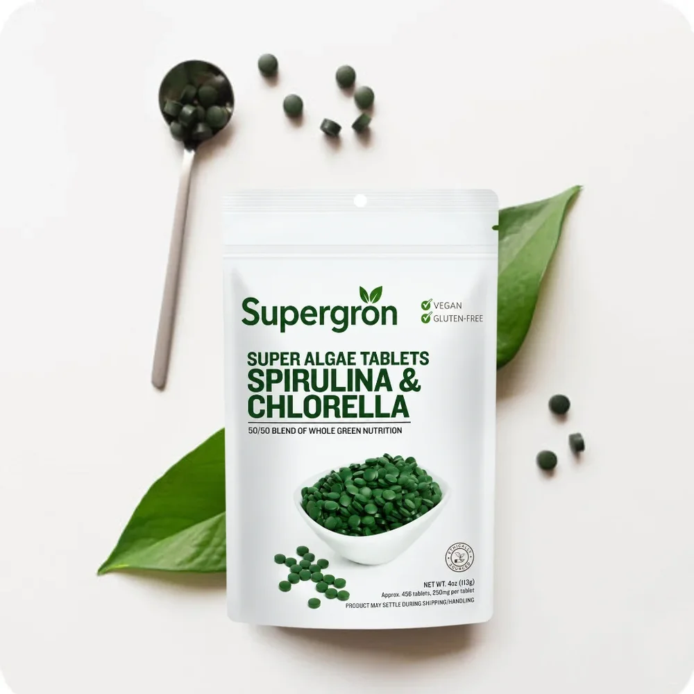 Supergrön® | Spirulina- och klorellatabletter, 113g - Bild 3