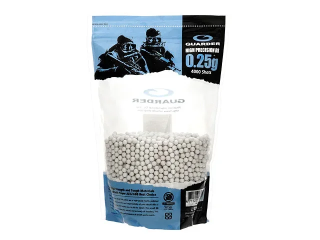 Højpræcisions BB-kugler 0,25 g – 4000 stk. i pose Højpræcisions BB-kugler 0,25 g – 4000 stk. i pose
