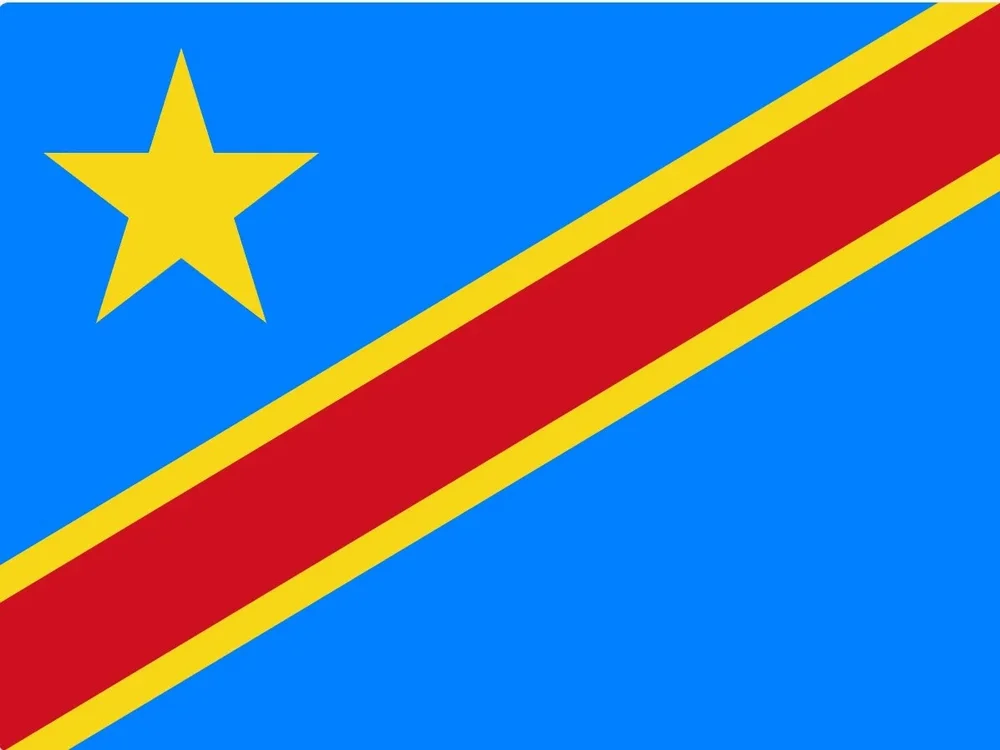 Kongo -Kinshasa flagga