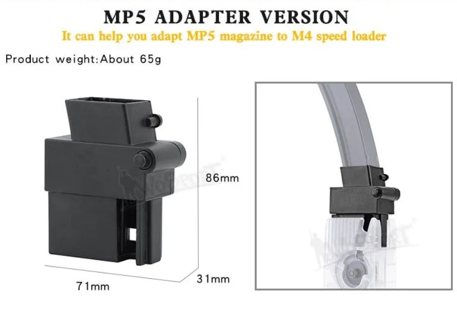 Speedloader MP5 Adapter - Black - Bild 3