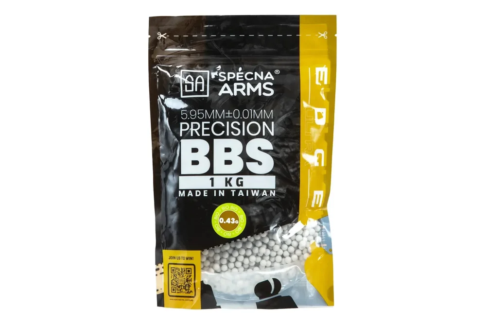 Airsoft BBs Precision 0,43g Specna Arms EDGE ULTRA™ BIO 1 kg White Airsoft BBs Precision 0,43g Specna Arms EDGE ULTRA™ BIO 1 kg White