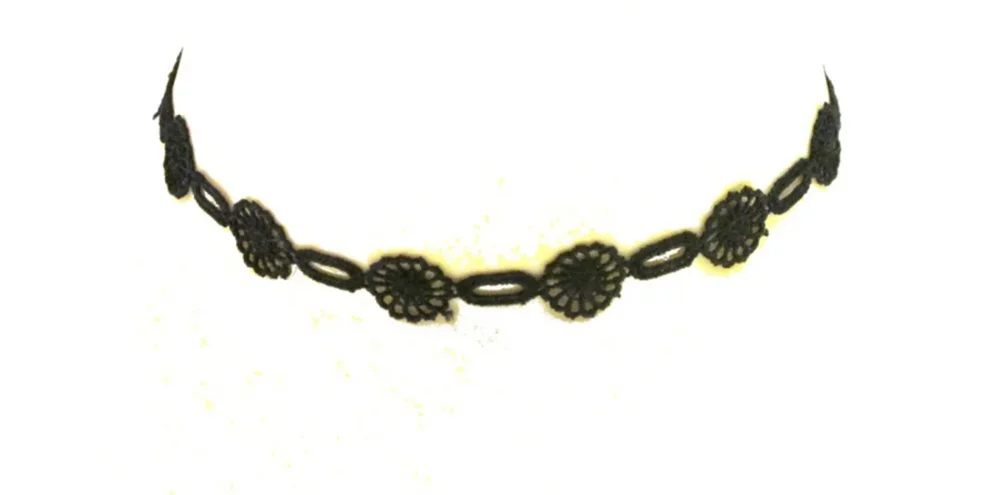 Choker halsband - svart tyg - Bild 1