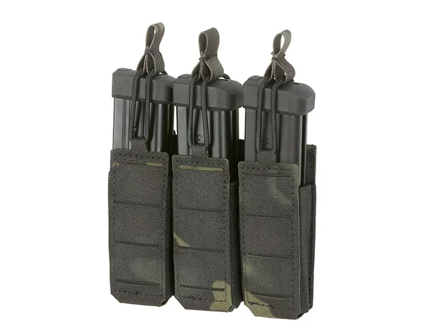 Triple elastisk pistolmagasinlomme, laser-cut – Multicam Black - Bild 3
