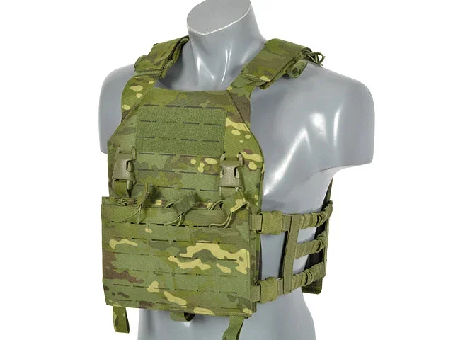Buckle Up Assault Plate Carrier med AR15/AK-magasinlomme, laser-cut – Multicam Tropic - Bild 2