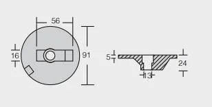 Zinkanod Mercury/Mercruiser, motoranod, M76214-4, 0.290KG/0,64LB, R800835 - Bild 3