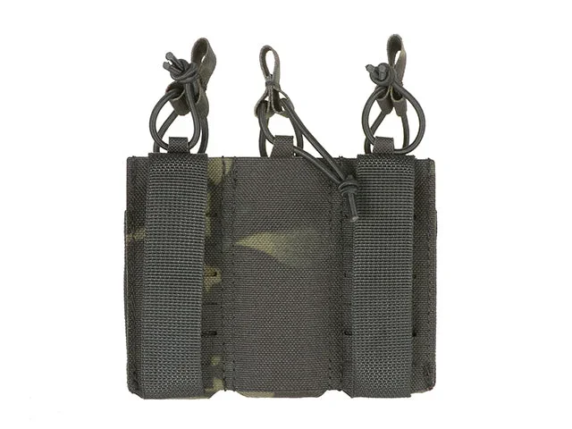 Triple elastisk pistolmagasinlomme, laser-cut – Multicam Black - Bild 2