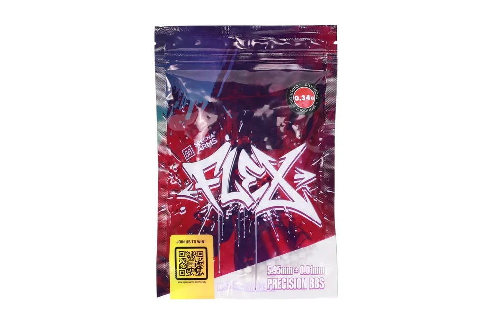 Specna Arms FLEX precision BBs, 0.34g, 1,000 pcs. Specna Arms FLEX precision BBs, 0.34g, 1,000 pcs.