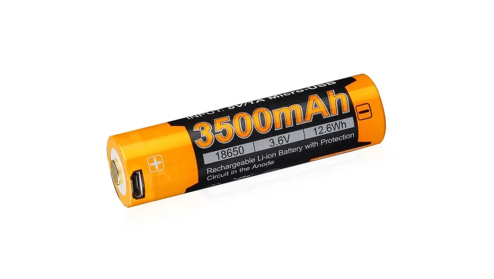 FENIX 18650 Genopladeligt Batteri 3500mAh Li-ion USB FENIX 18650 Genopladeligt Batteri 3500mAh Li-ion USB