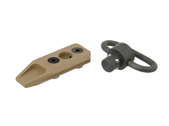QD slingfæste med svirvel til KeyMod handguard – Desert - Bild 3