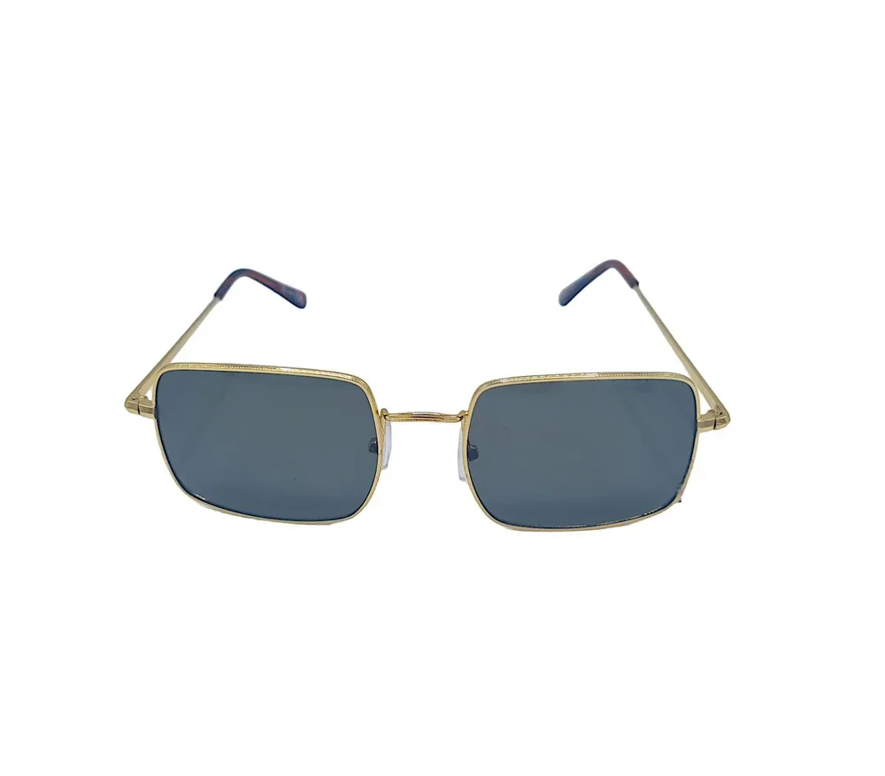 Rectangular Retro solglasögon - Black/Gold - Bild 1