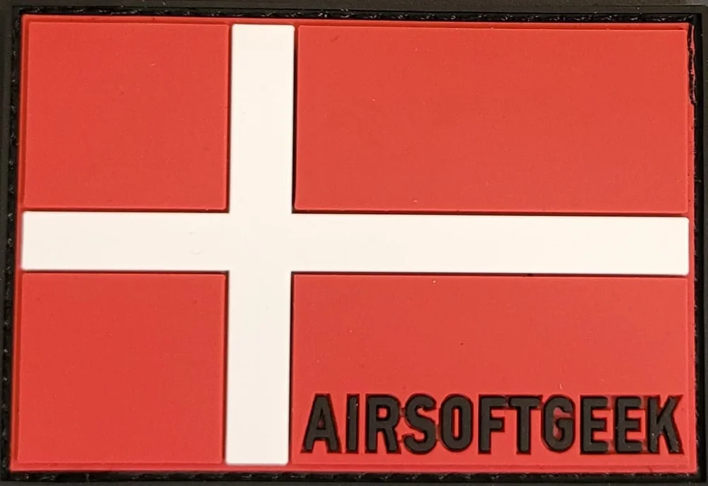 PATCH DANSK FLAG – RØD/HVID – AIRSOFTGEEK