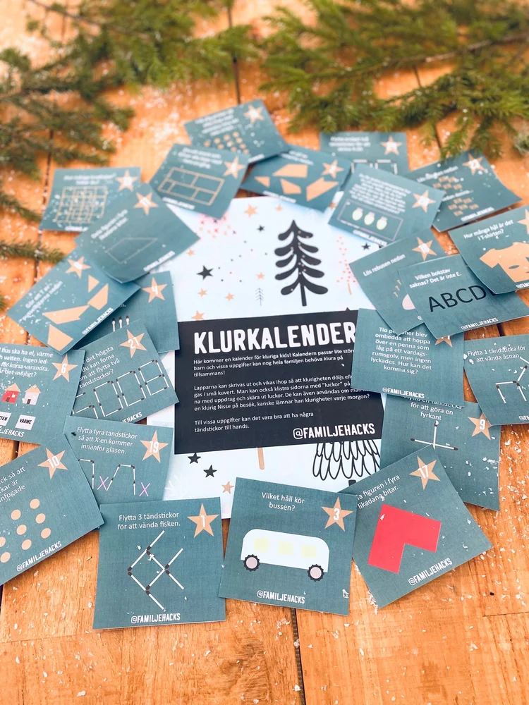 Julkalender: Klurkalender med facit Julkalender: Klurkalender med facit