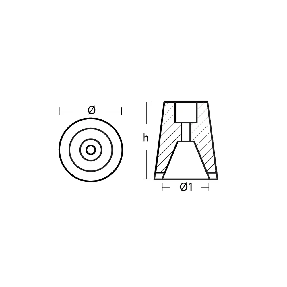 Solè Prop anod för Ø30mm, 40030092, T00400SOLE/2 - Bild 3