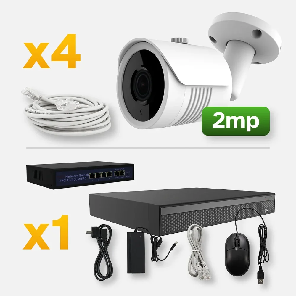 Övervaknings system POE 2 MP, 2-16 kameror, 1-2 switchar - Bild 3
