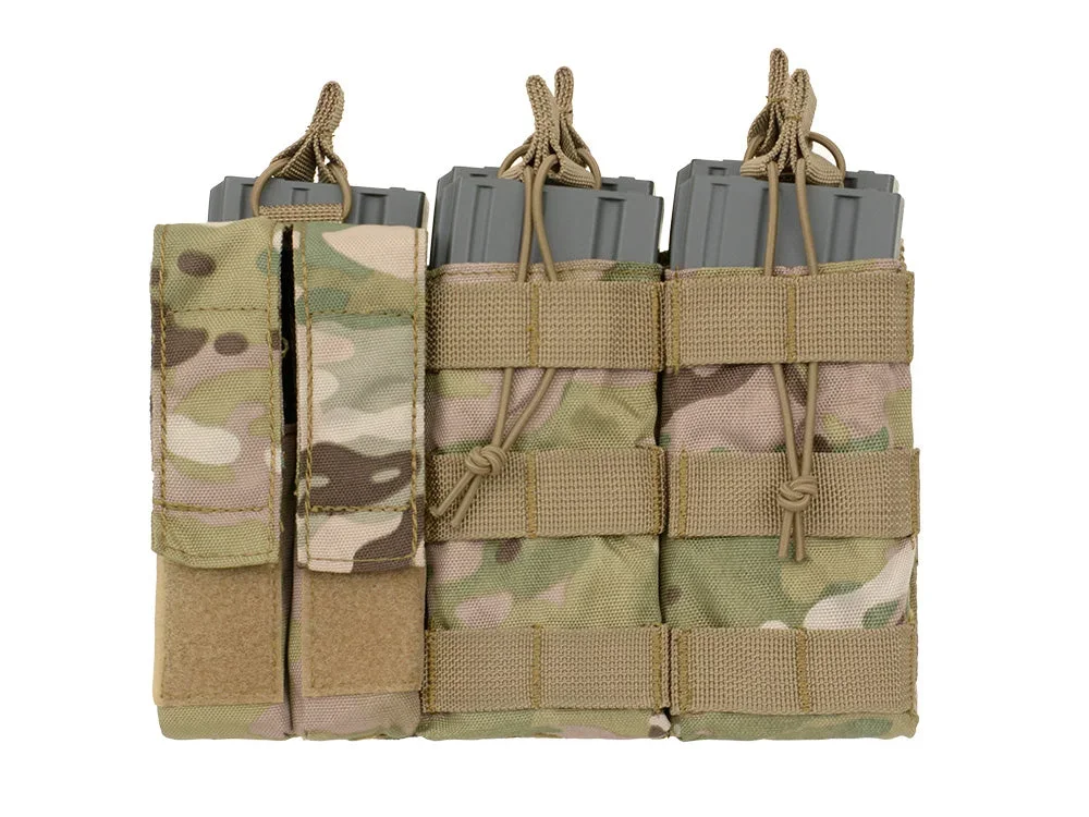 Triple lommepanel til 5.56-magasin/pistol (5+2) – Multicam Triple lommepanel til 5.56-magasin/pistol (5+2) – Multicam