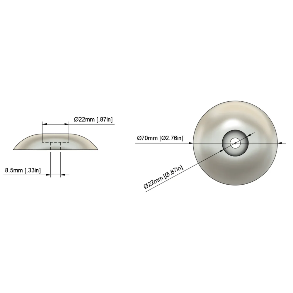 Magnesiumanod roder - Ø=70mm, 0.06KG - 2-PACK, T00101MGSF - Bild 2