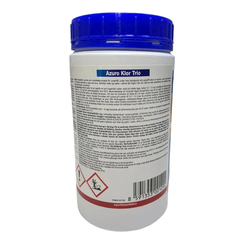 Azuro Veckoklor Klor TriTab 200g 1 kg - Bild 2