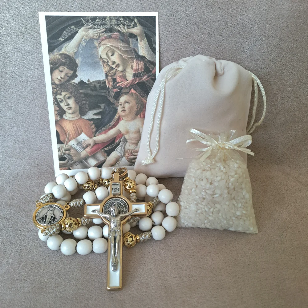 Guld och Vit Benedictus Rosenkrans - Bild 3