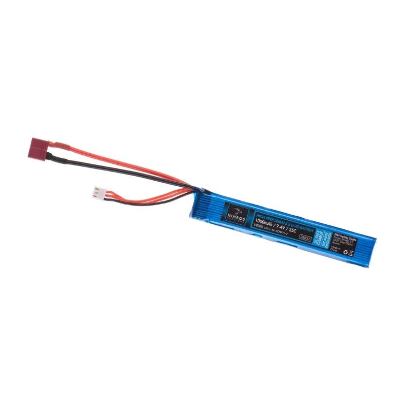 Nimrod LiPo 7.4V 1300mAh 25C Stock Tube Type T-Plug Nimrod LiPo 7.4V 1300mAh 25C Stock Tube Type T-Plug