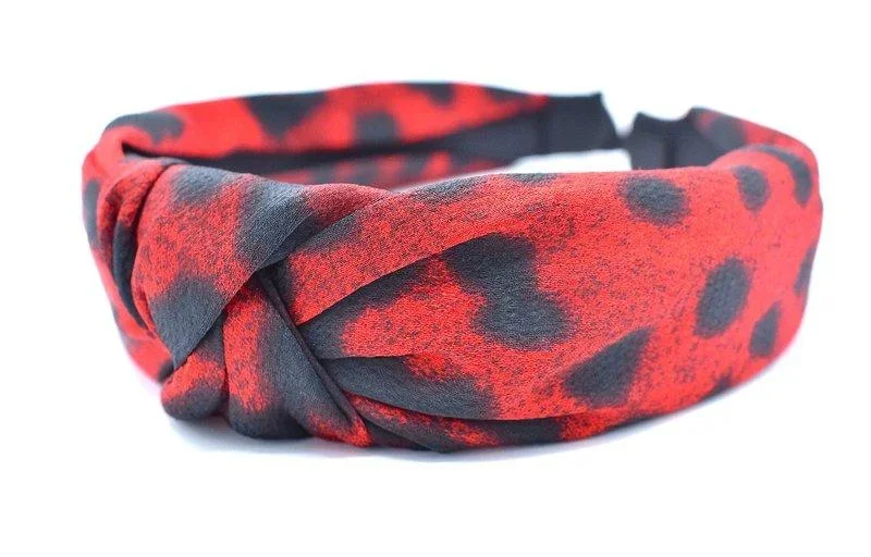 Röd Leopard Diadem - Tygklätt - Bild 2