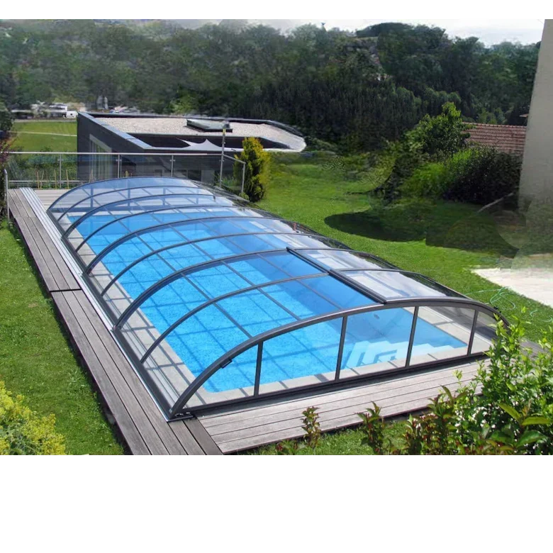 Pooltak Novara C Klarplast Antracit 8,55×4,50m