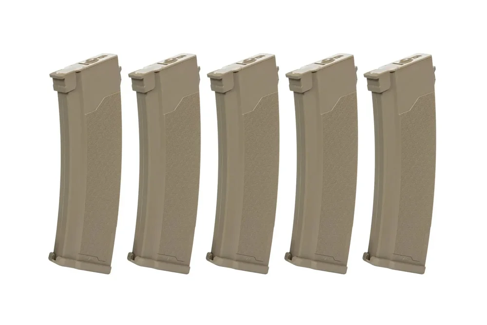 Set of 5 S-Mag magazines for J series – Hi-cap – Tan Set of 5 S-Mag magazines for J series – Hi-cap – Tan