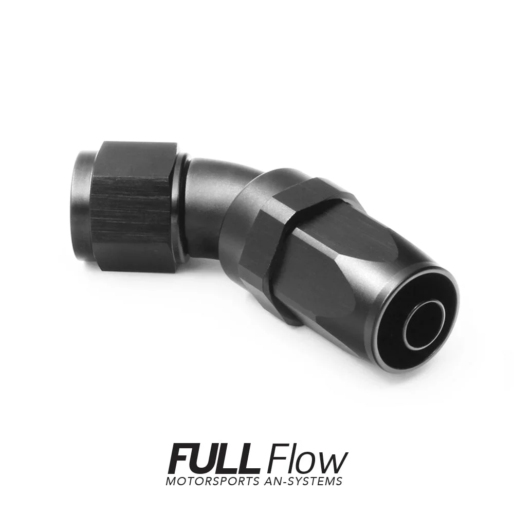 Full Flow AN Hose End Fitting 45 Degree AN-12 Full Flow AN Hose End Fitting 45 Degree AN-12