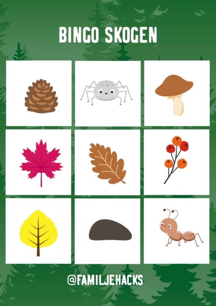 Bingo: Skogen Bingo: Skogen