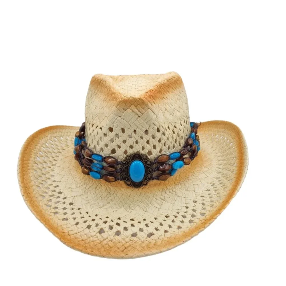 Cowboyhatt Blue medallion white - Bild 1