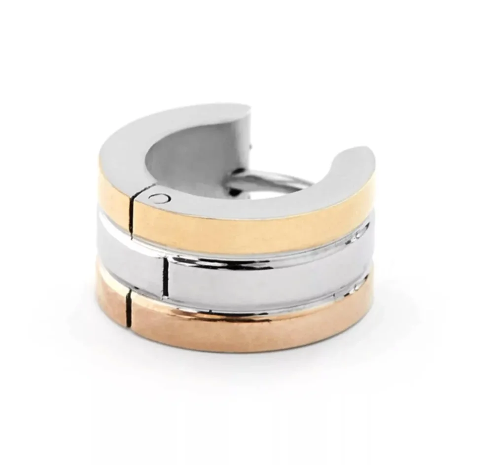 Ringörhängen Guld och silverfärgade - Bild 3