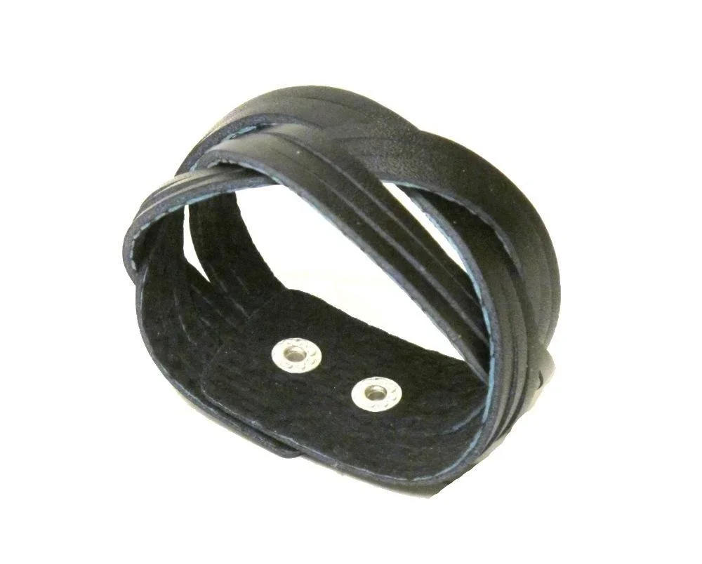 Flätat läderarmband - Bild 1