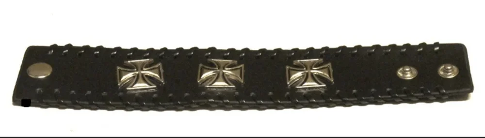Läderarmband med Malteserkors - Bild 2