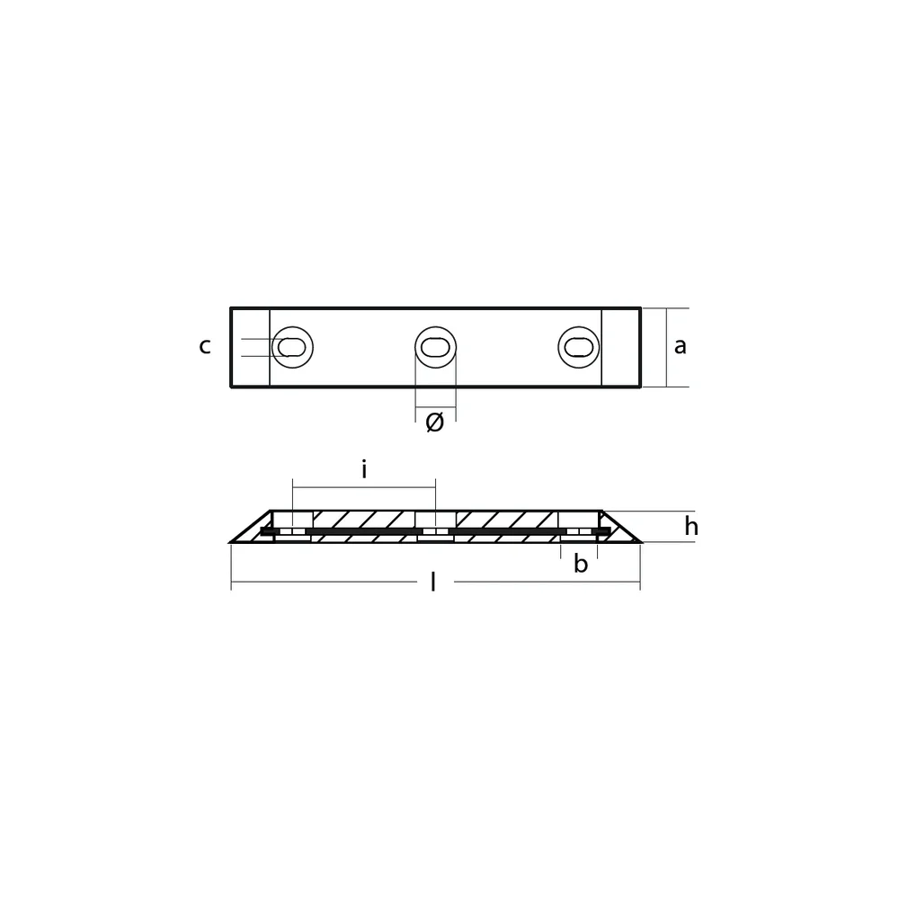 Zinkanod KGS© Kamewa/Rolls Royce RRM000260003A 400x75x30 mm, 4,9kg 117062 - Bild 2