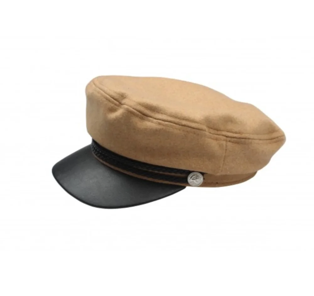 Beige /svart Skepparmössa Vegamössa