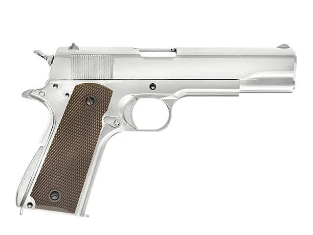 1911 pistolreplika med Gas Blowback (GBB) – sølv - Bild 2